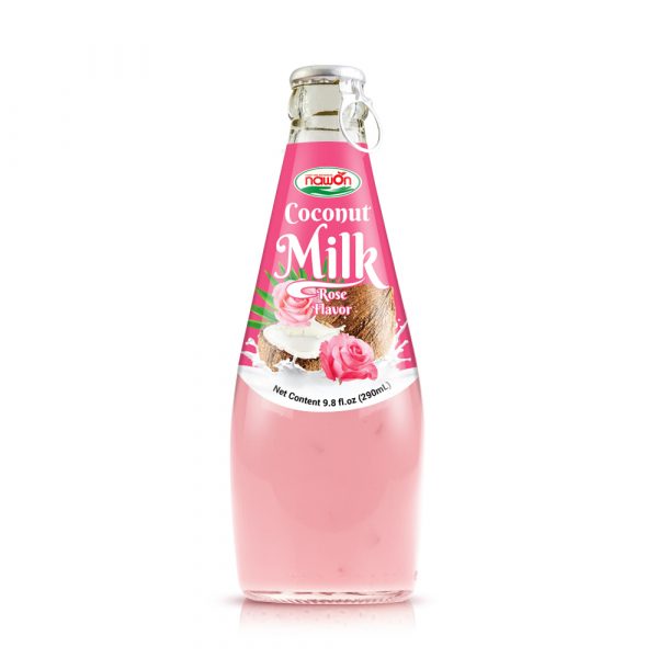 Coconut Milk with Rose Flavor 290ml (Packing 24 Bottles Carton)