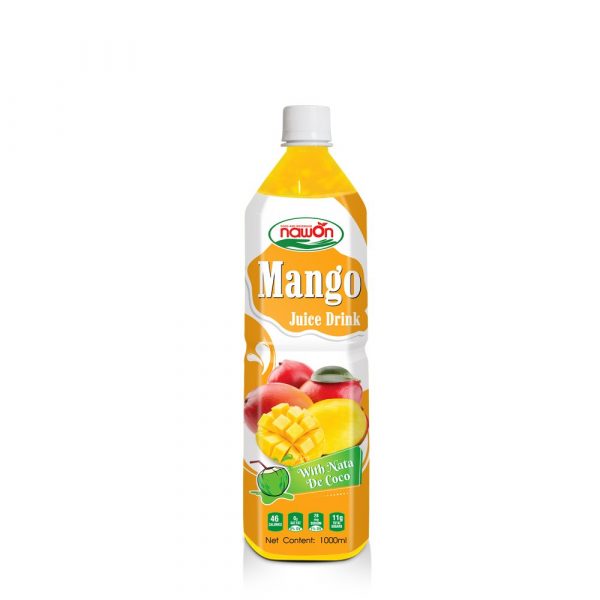 Mango Juice Drink with Nata de Coco 1000ml (Packing: 24 Bottles/ Carton)