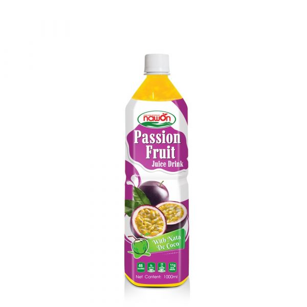 Passion Fruit Juice Drink with Nata de Coco 1000ml (Packing 24 Bottles Carton)