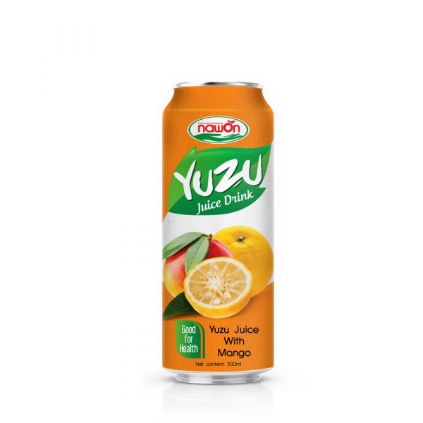 Yuzu Juice Drink with Mango 500ml (Packing 24 Can Carton)