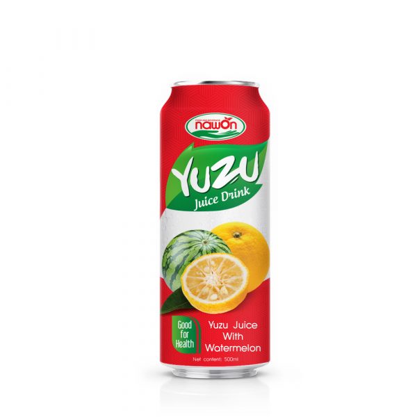Yuzu Juice Drink with Watermelon 500ml (Packing 24 Can Carton)