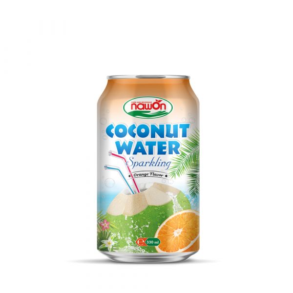 Coconut water Sparkling Orange Flavor