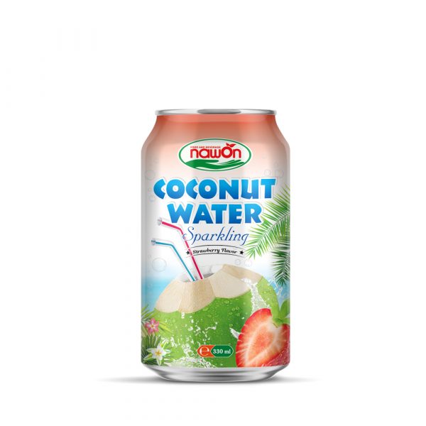 Coconut water Sparkling Strawberry Flavor