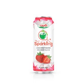 Sparkling Coconut Water With Strawberry