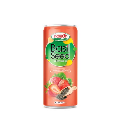 Basil Seed Drink With Strawberry Flavor