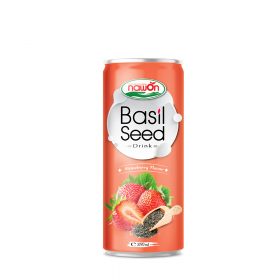 Basil Seed Drink With Strawberry Flavor