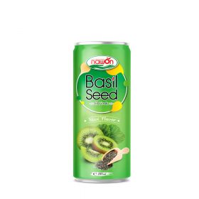 Basil Seed Drink with Kiwi Flavor