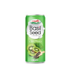 Basil Seed Drink with Kiwi Flavor