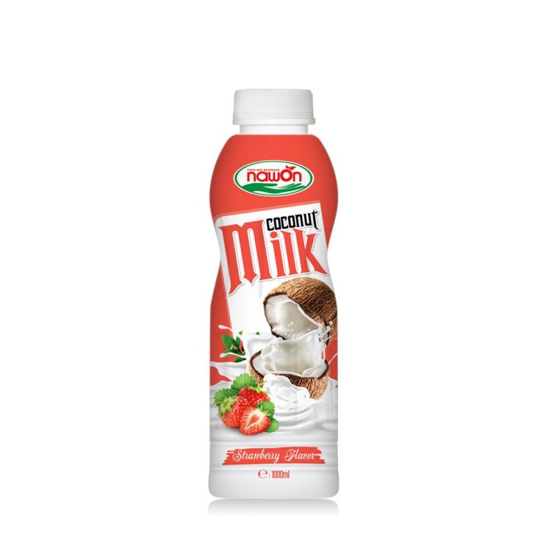 Coconut Milk with Strawberry Flavor 290ml (Packing: 24 Bottles/ Carton)