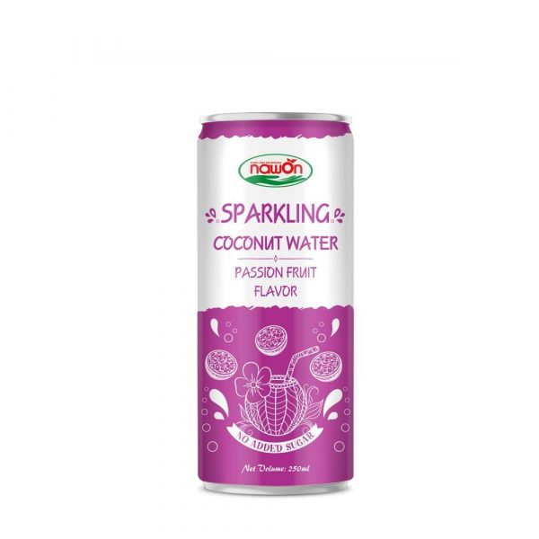 250ml Sparkling coconut water passion fruit flavor