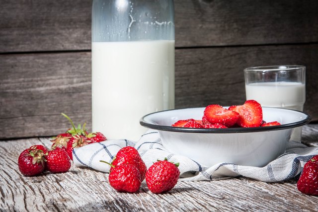 fruit milk strawberry