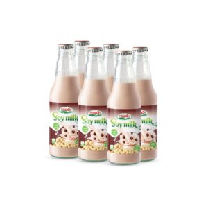 glass bottle 300 ml 10 15 fl oz soy milk with chocolate flavor (2)