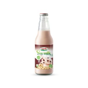 Glass bottle 300 ml 10 15 fl oz soy milk with chocolate flavor (3)