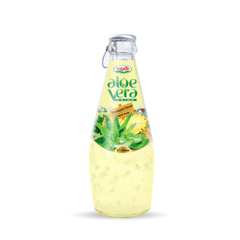 Aloe vera drink pineapple flavor with pulp 290ml
