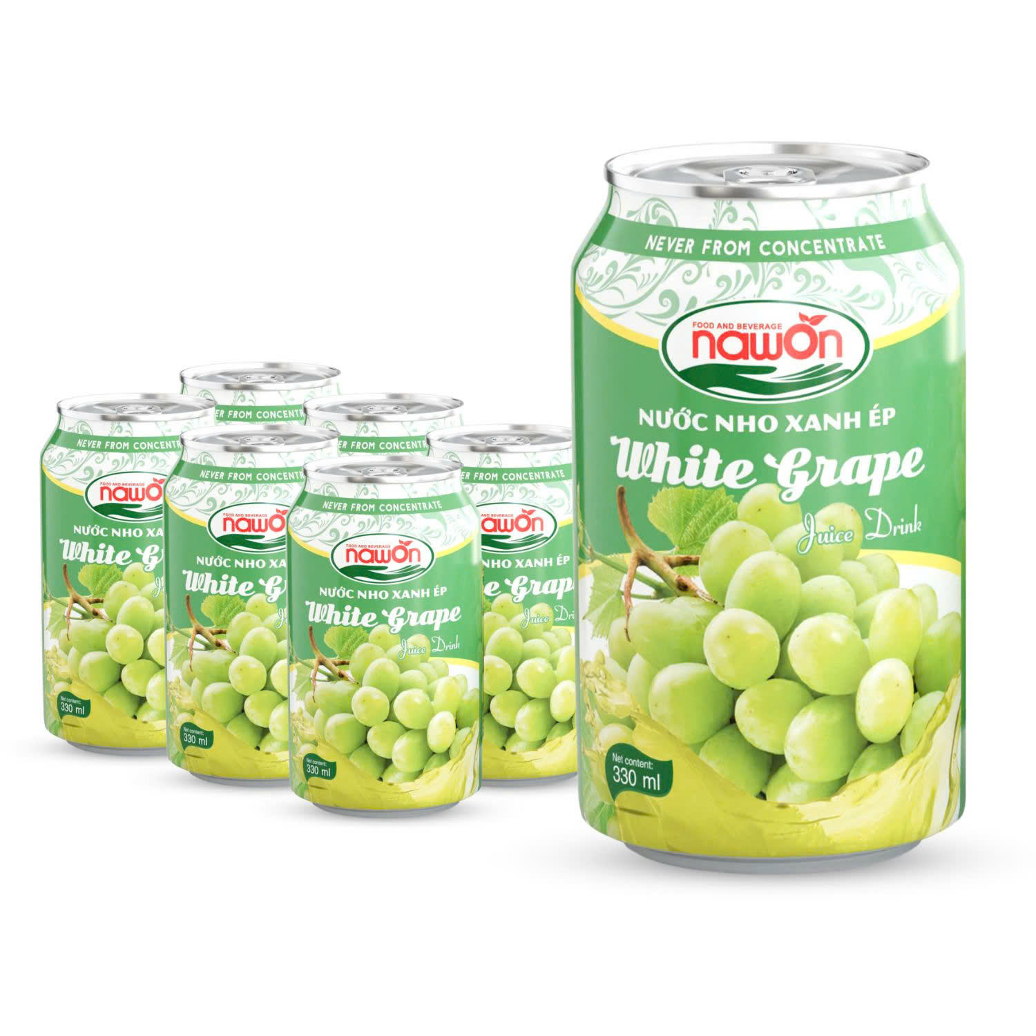 aluminum can 330 ml white grape juice