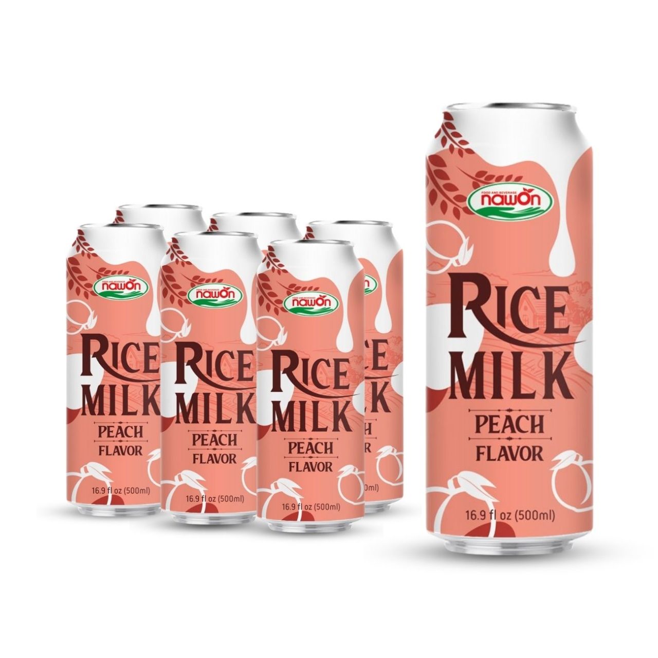 can 500 ml 16 9 fl oz refreshing rice milk drink with natural peach flavor (1)