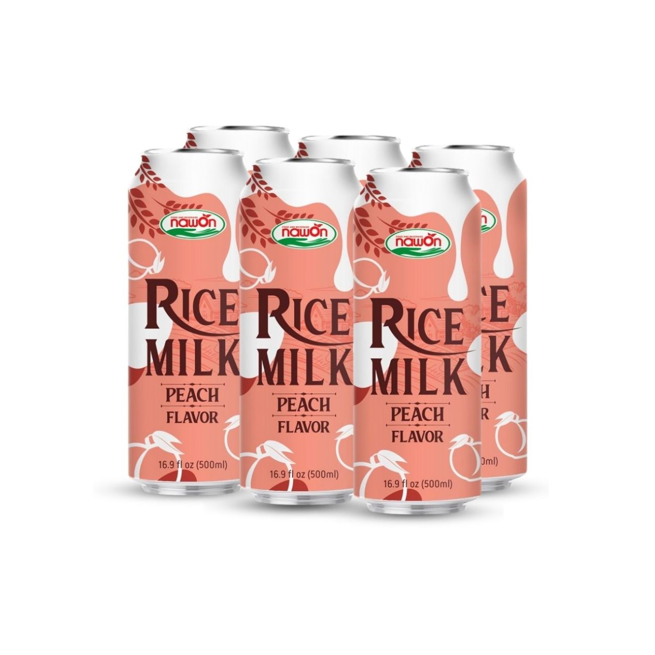 can 500 ml 16 9 fl oz refreshing rice milk drink with natural peach flavor (2)