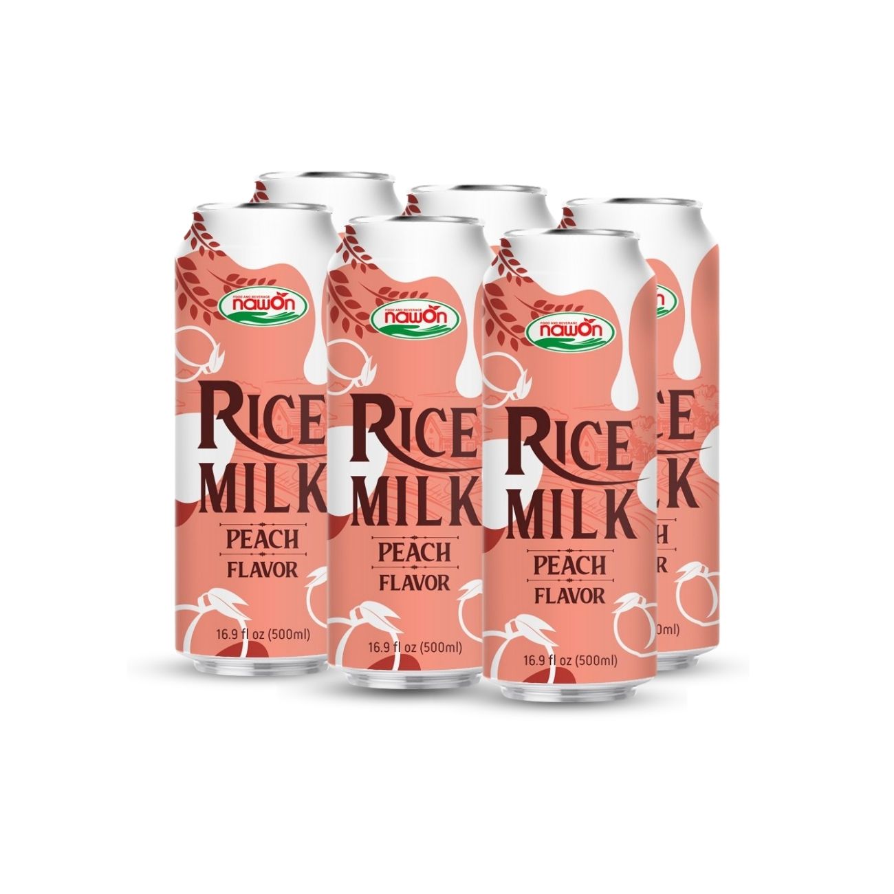can 500 ml 16 9 fl oz refreshing rice milk drink with natural peach flavor (2)