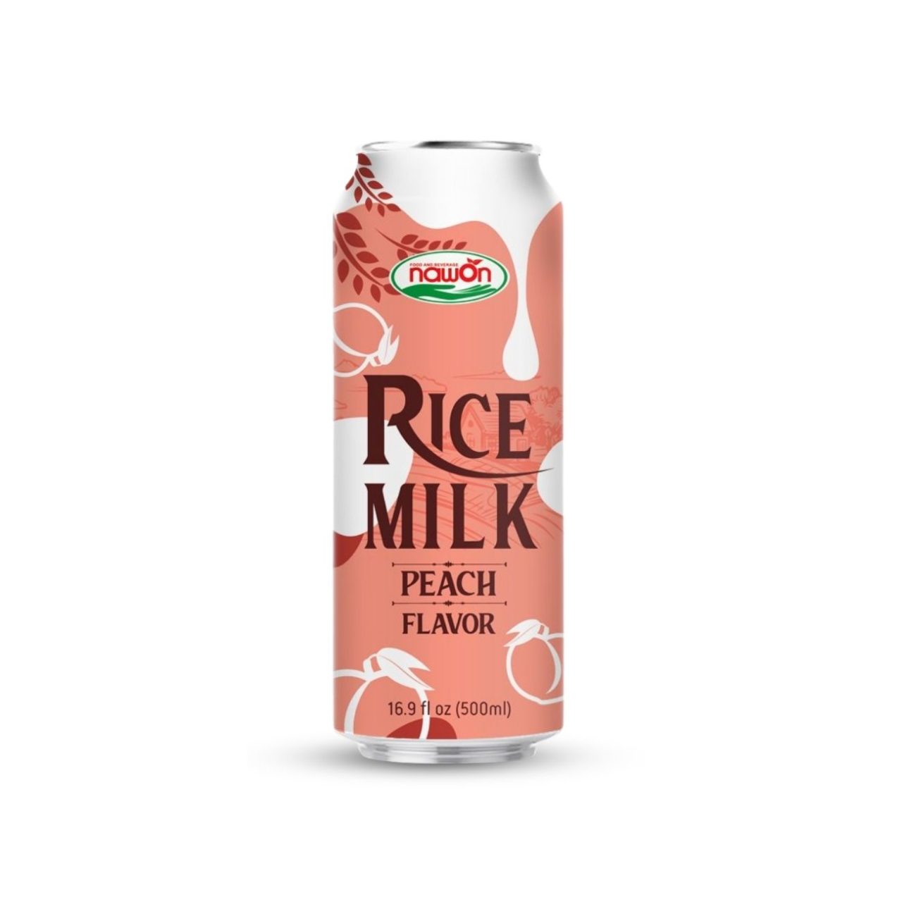 Can 500 ml 16 9 fl oz refreshing rice milk drink with natural peach flavor (3)