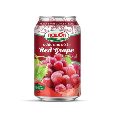 100% Natural Red Grape Juice Drink | Can, 330Ml