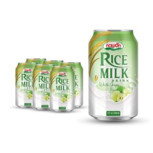 standard can 330 ml 11 18 fl oz smooth rice milk drink with natural white grape flavor (1)