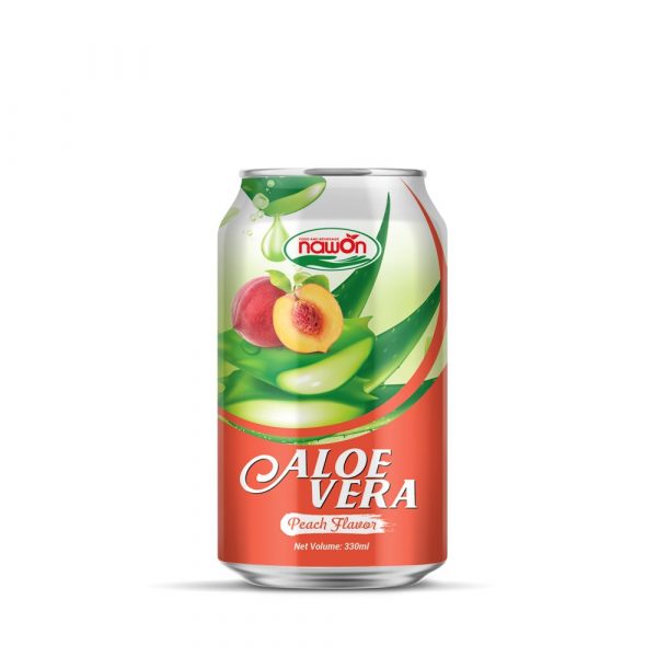 330ml alu can Aloevera with peach flavor