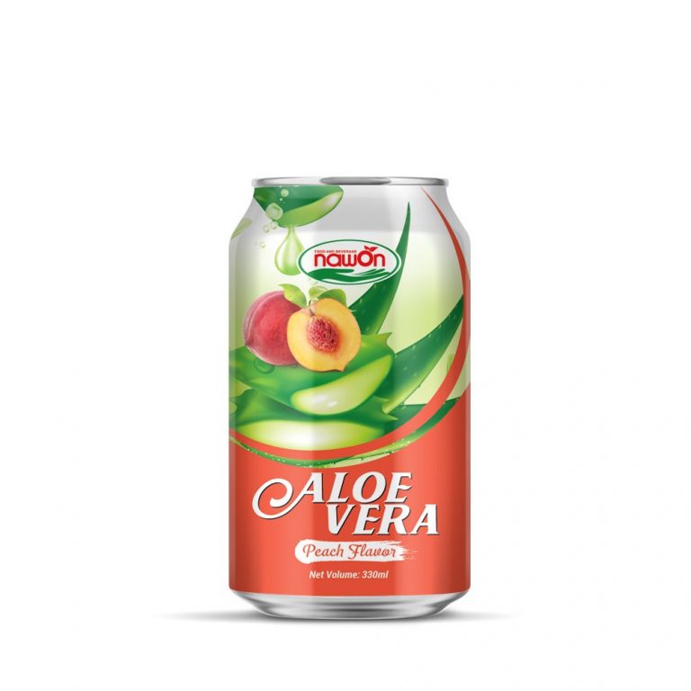 330ml alu can Aloevera with peach flavor
