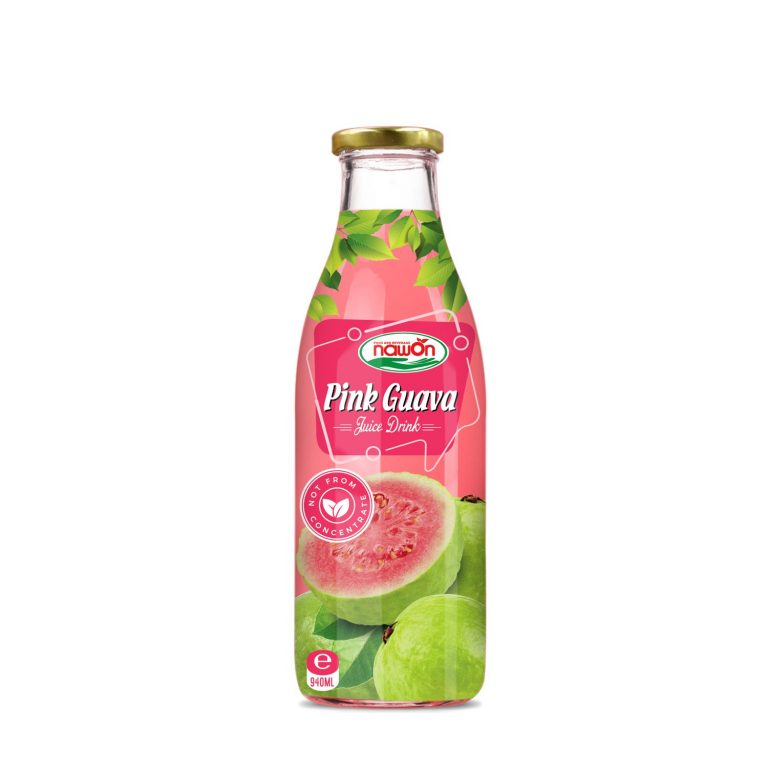 Glass bottle 940ml guava juice drink NFC