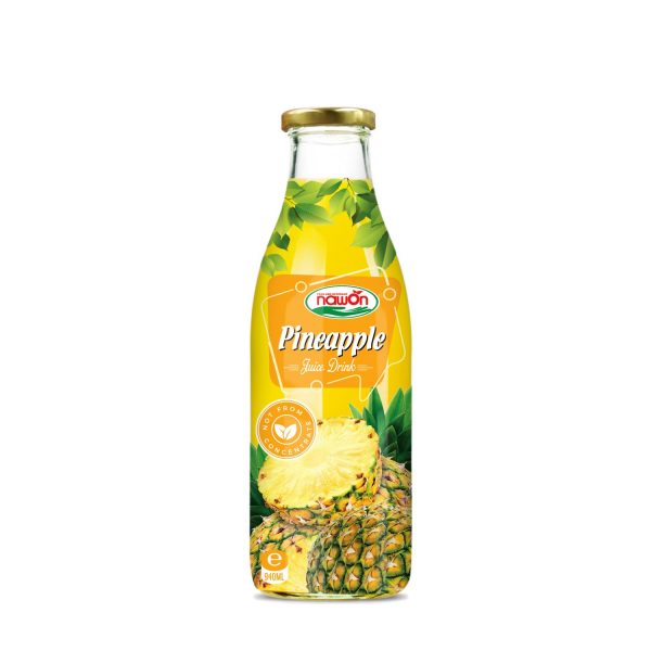 Glass bottle 940ml pineapple juice drink NFC