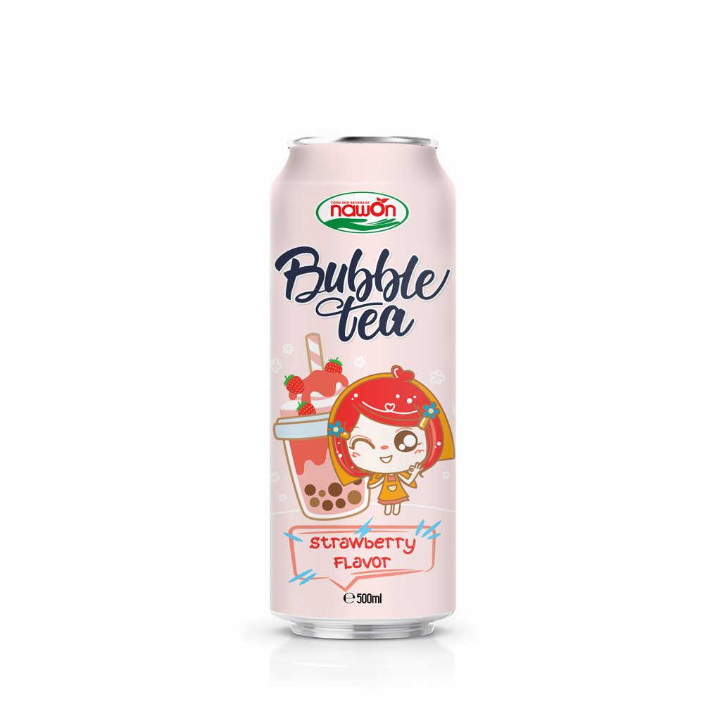 500Ml Bubble Milk Tea Strawberry Flavor