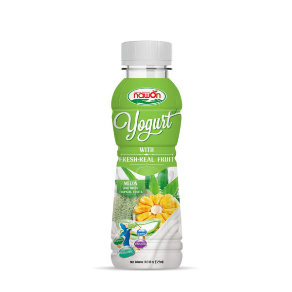 Melon yogurt drink with probiotics and prebiotics