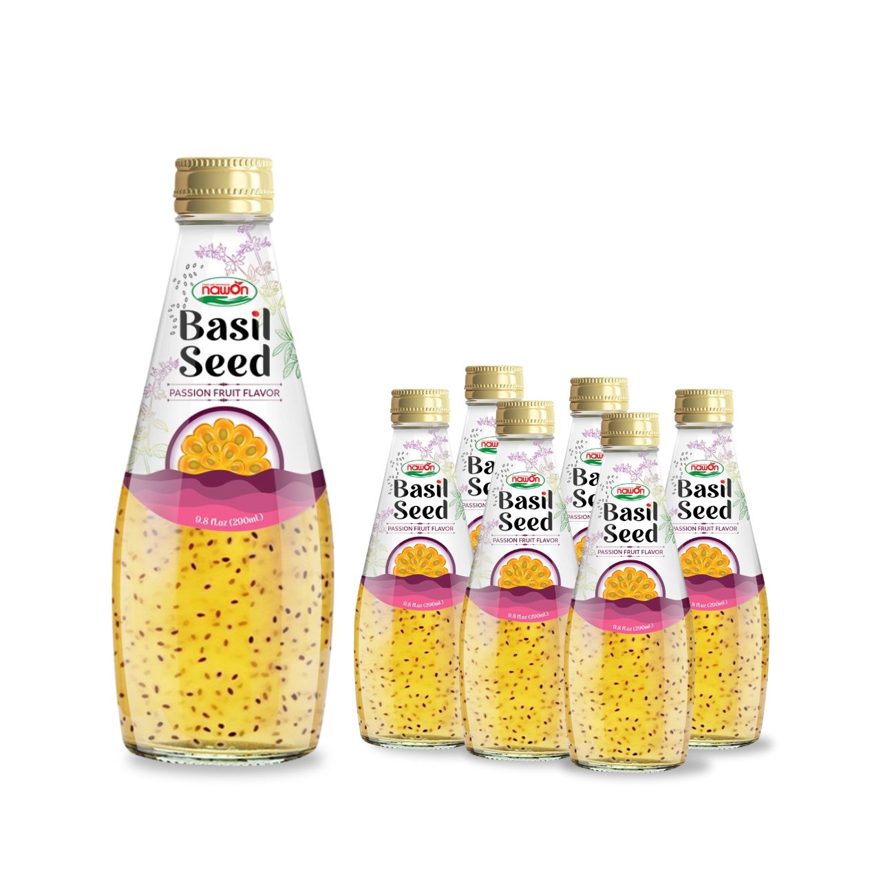290ml nawon basil seed drink passion