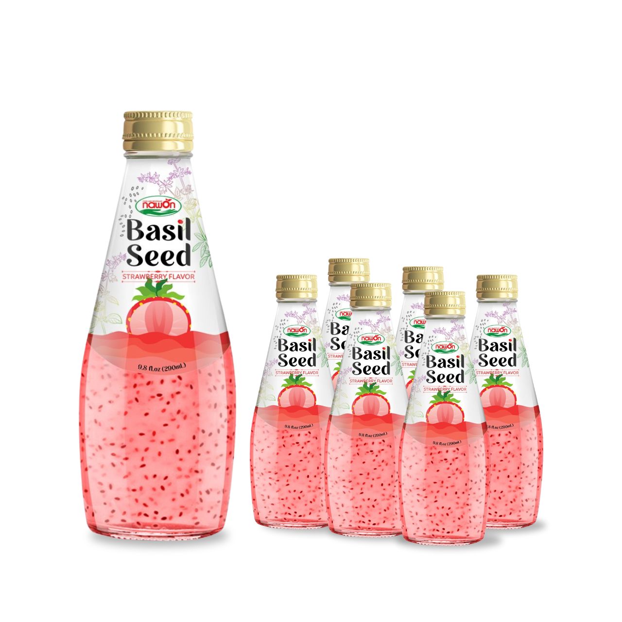 290ml nawon basil seed drink strawberry