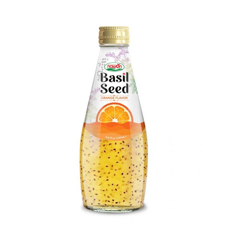 basil seed drink orange