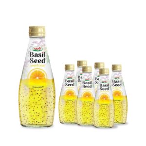 glass bottle 290 ml 9 81 fl oz basil seed drink lemon flavor improve digestive health (1)
