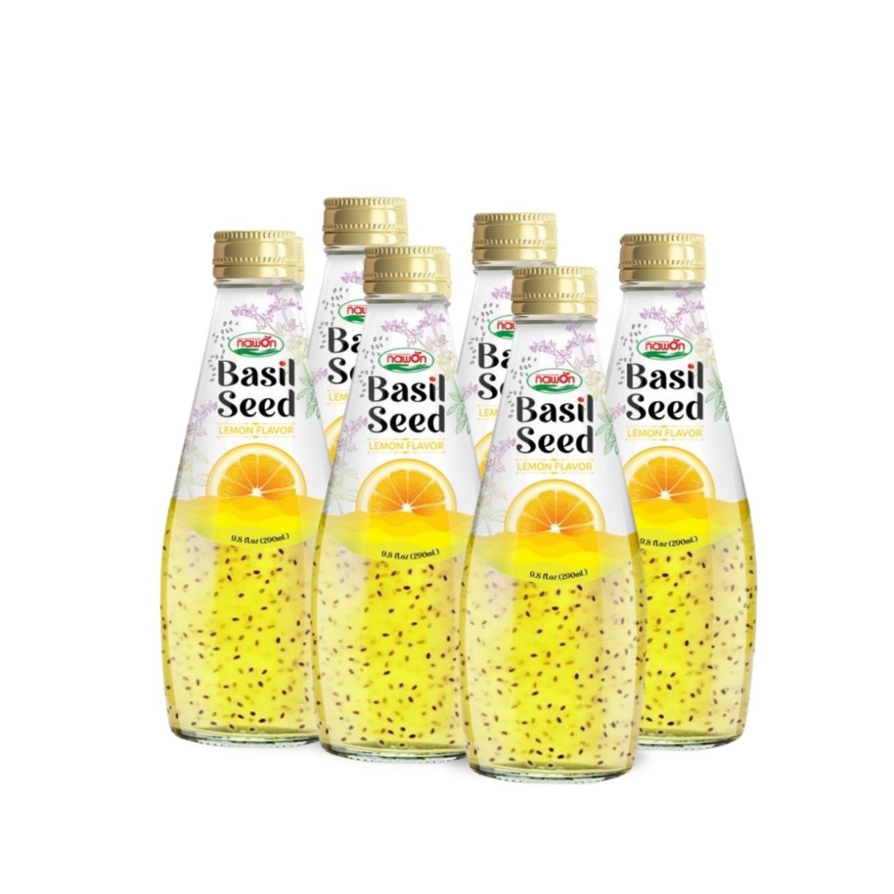 glass bottle 290 ml 9 81 fl oz basil seed drink lemon flavor improve digestive health (3)