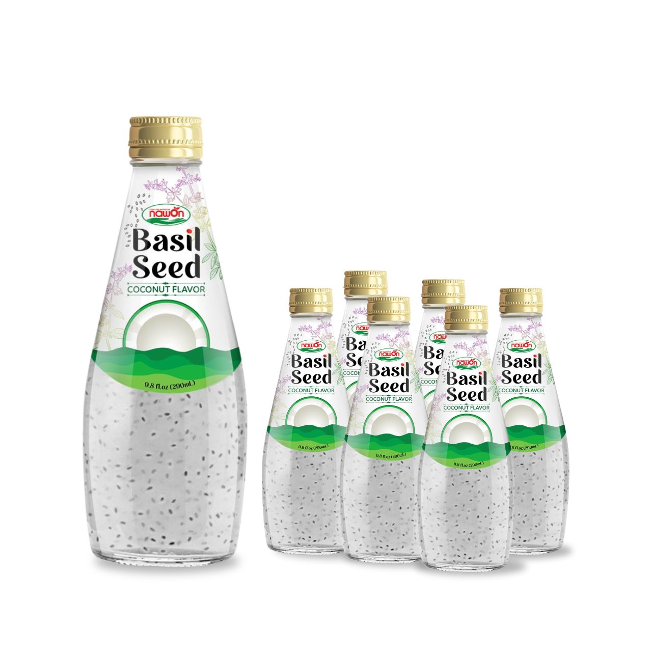 290ml nawon basil seed drink coconut water