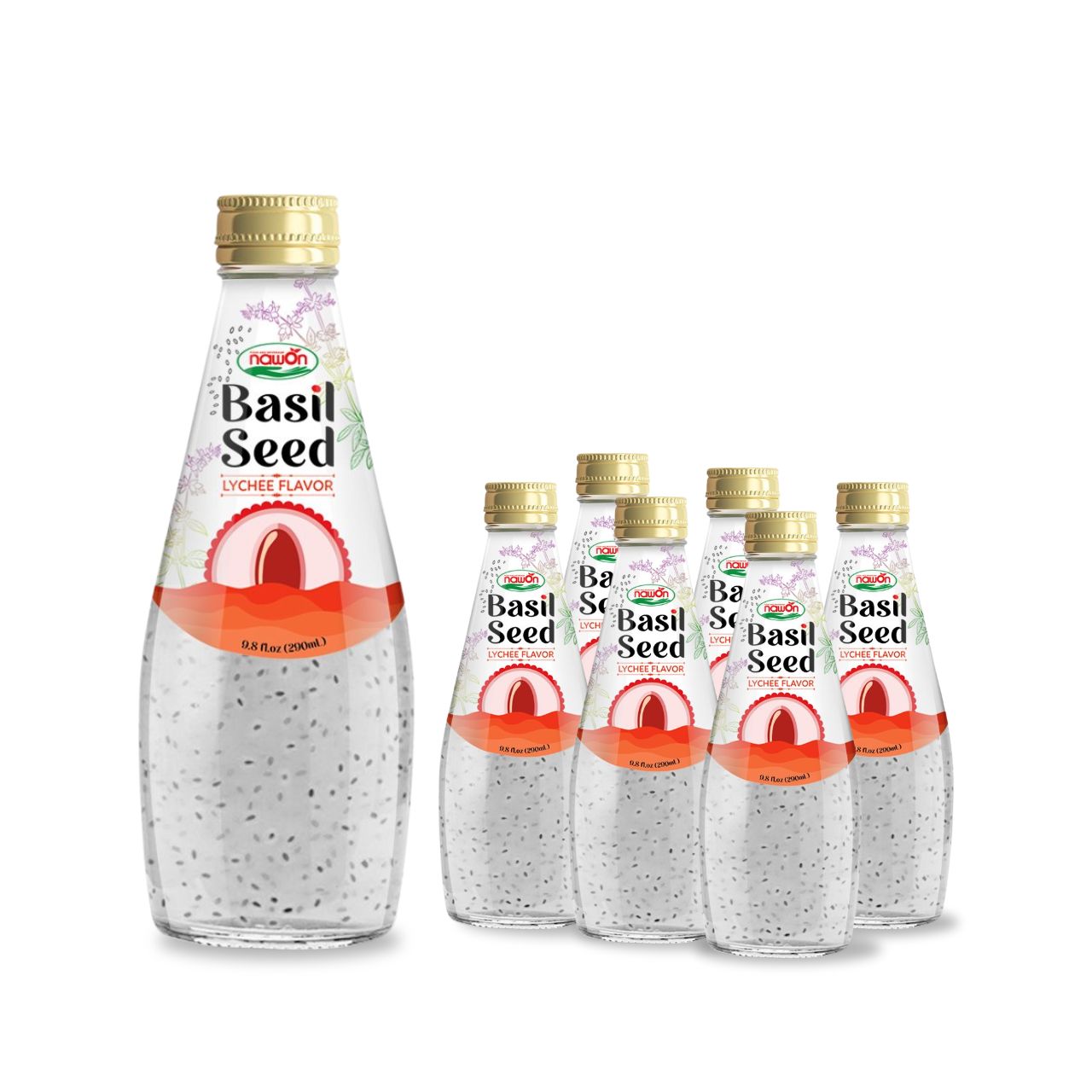 290ml nawon basil seed drink lychee