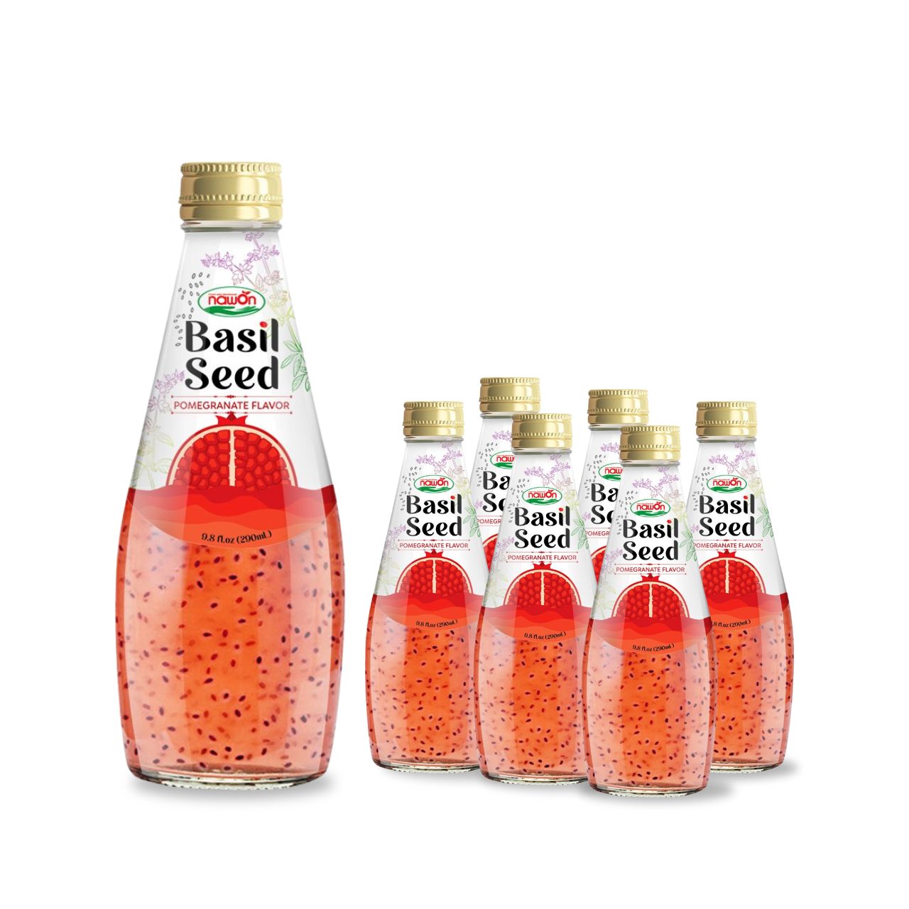 290ml nawon basil seed drink pomegranate