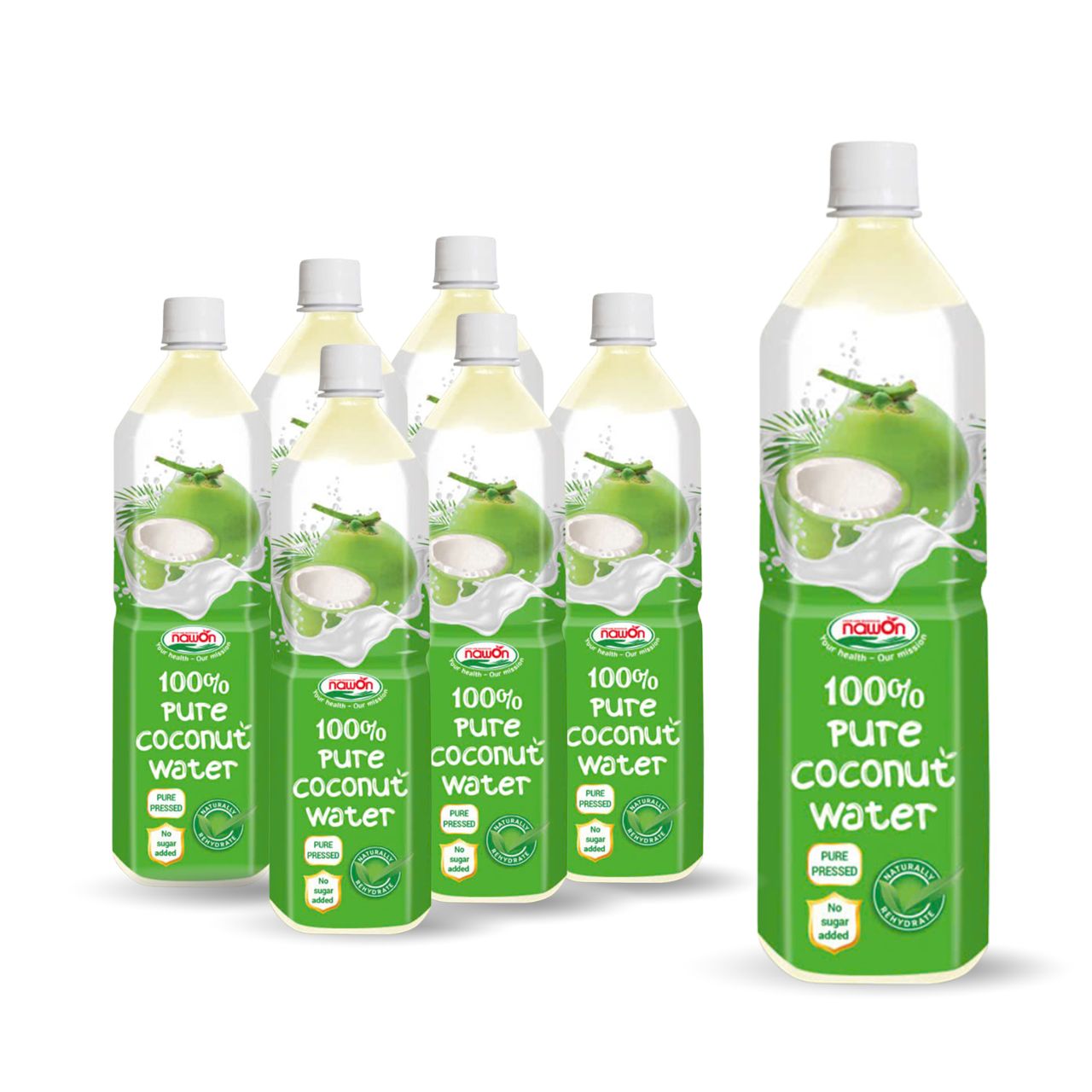 bottle 1000ml 33 8 fl oz pure coconut water and original flavor