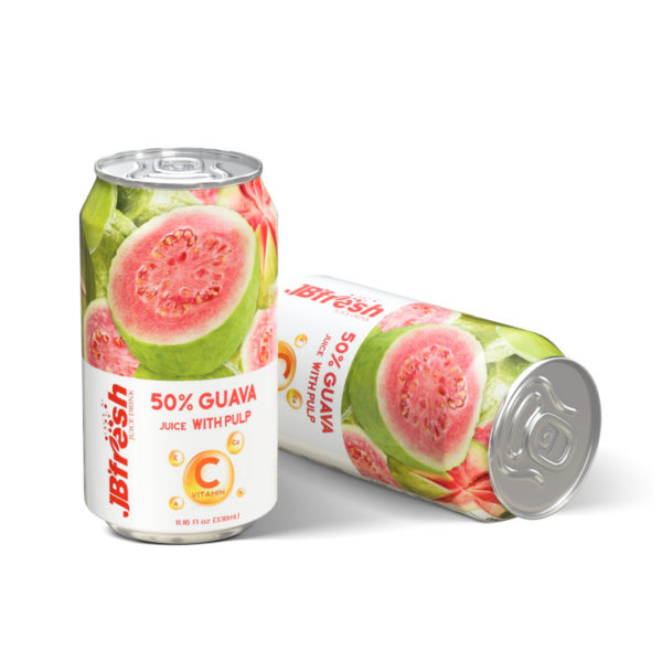 Can 250ml jbfresh guava fruit juice with pulp enriching vitamin c