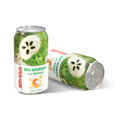 Can 250ml jbfresh soursop fruit juice with pulp enriching vitamin c