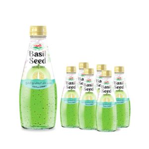 glass bottle 290ml 9 81 fl oz basil seed drink melon juice improve digestive health
