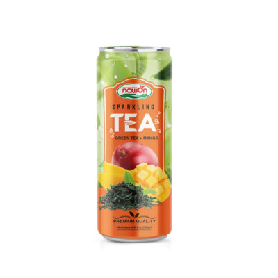 can 250ml sparkling green tea mango