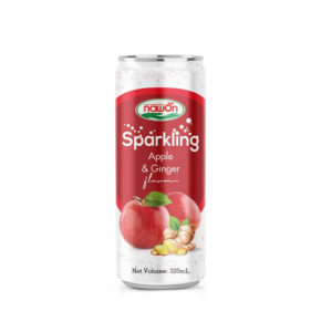 Can 250ml sparkling water apple ginger