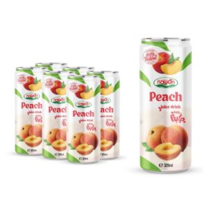 Canned 320ml 10 82 fl oz nawon 100 peach juice drink with pulp