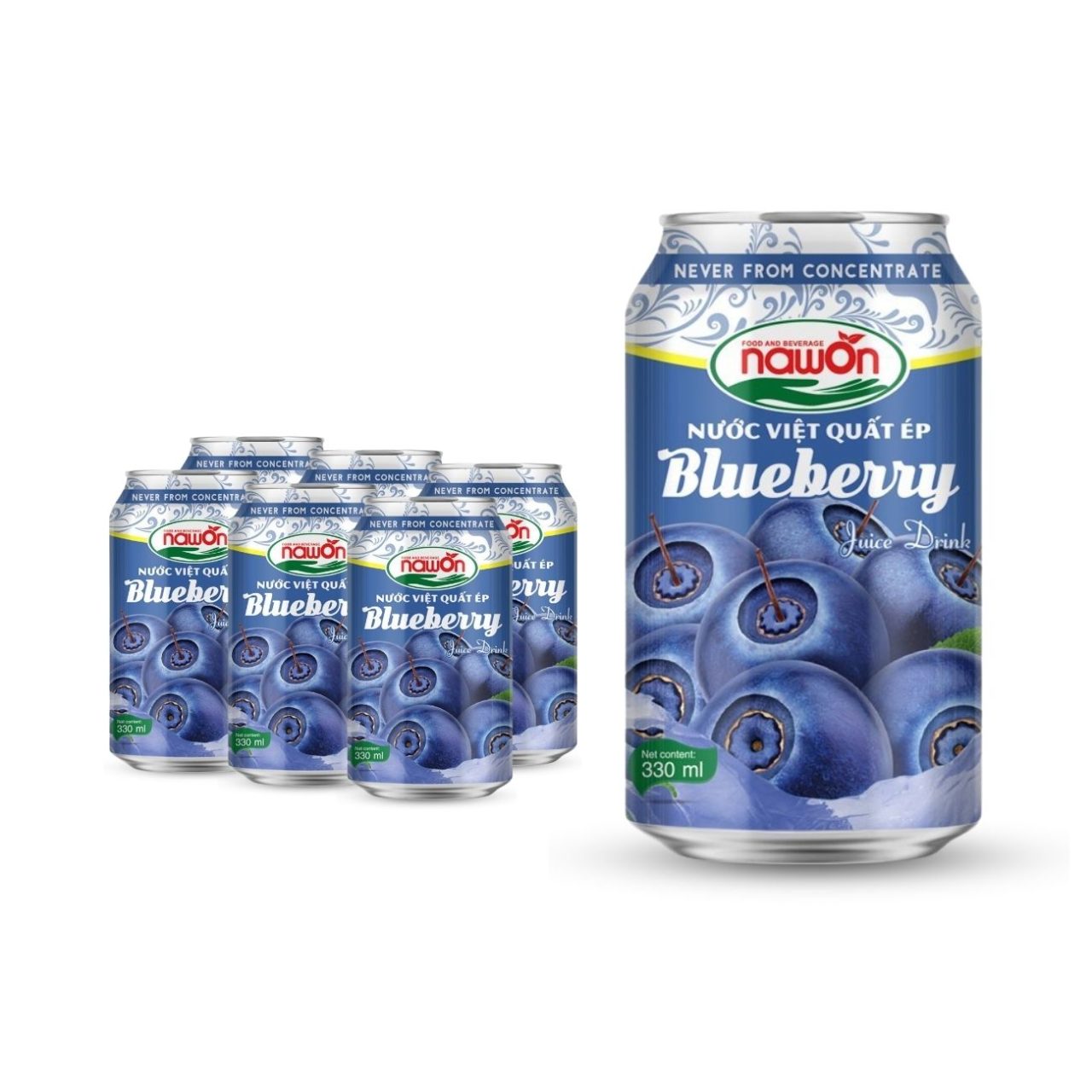 Standard can 330 ml 11 18 fl oz fresh blueberry juice drink premium quality (1)