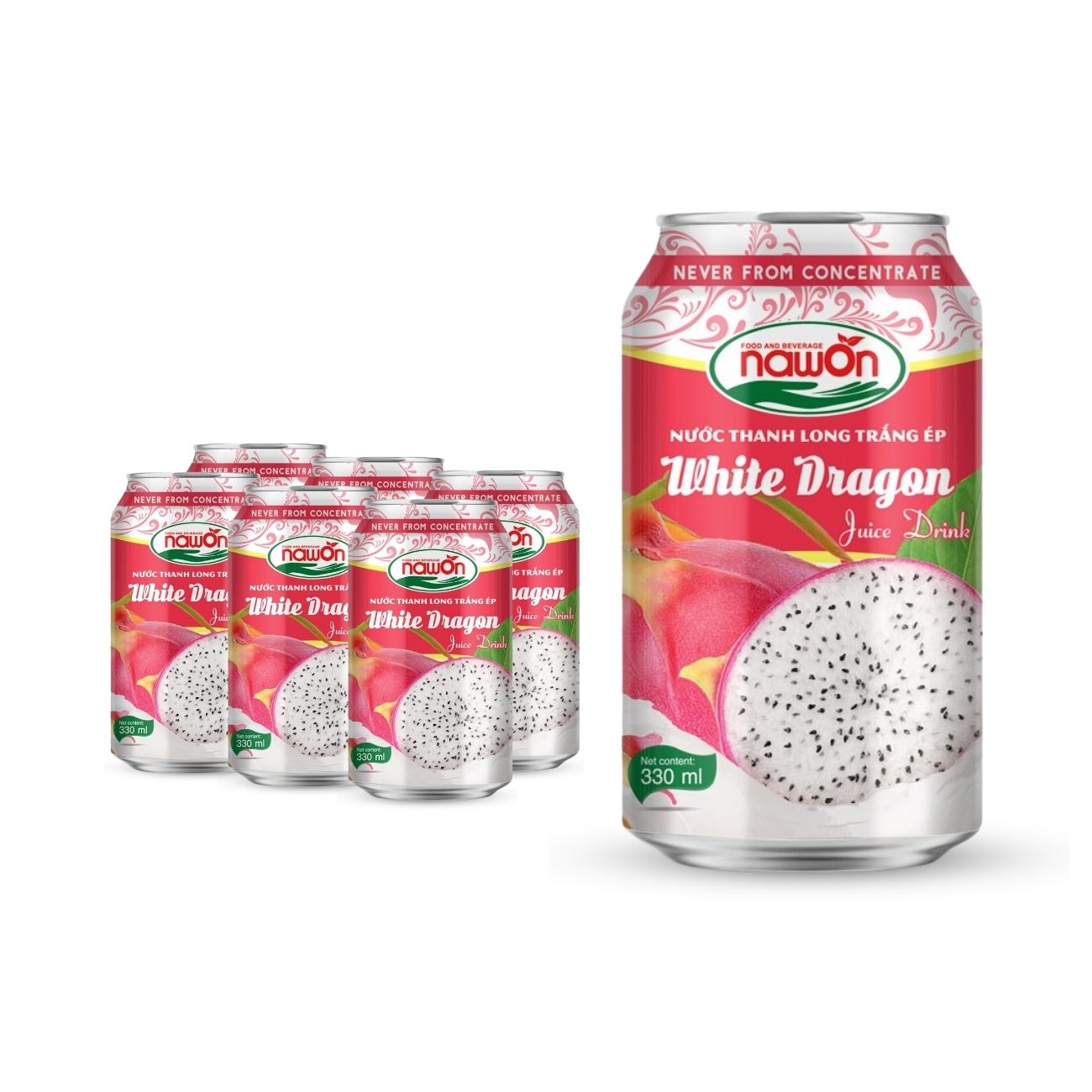 standard can 330 ml 11 18 fl oz fresh white dragon fruit juice drink premium quality (2)