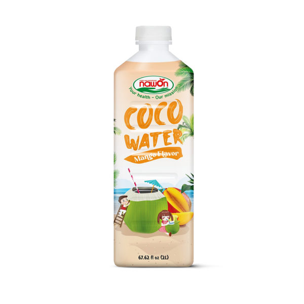 Bottle 2000ml pure coconut water mango flavor