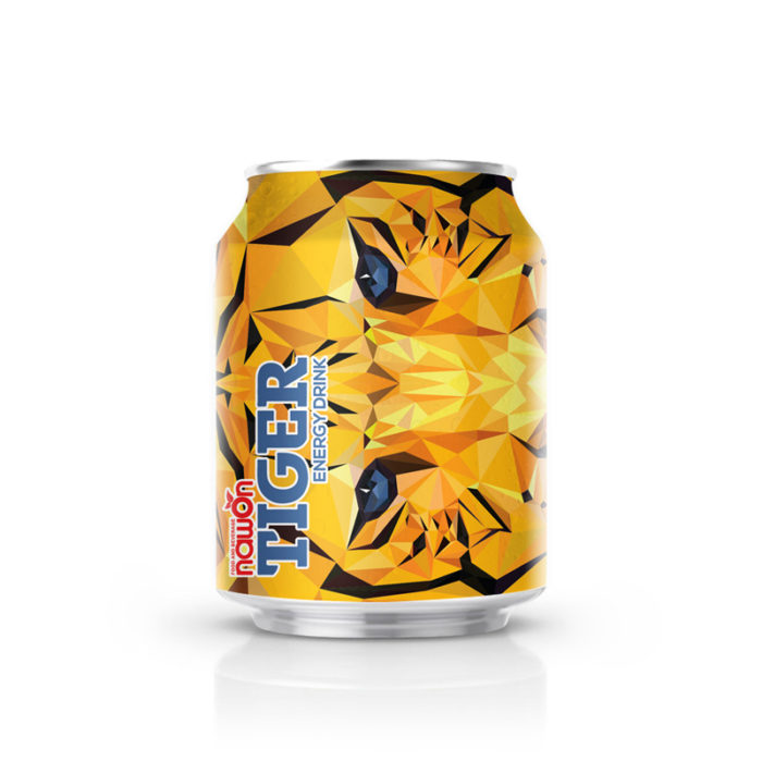 Can 250ml yellow tiger energy drink with original flavor